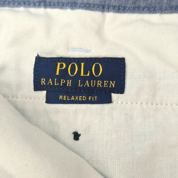 POLO Ralph Lauren relaxed fit 9" inseam 100% cotton shorts light blue size 32 - Picture 3 of 8